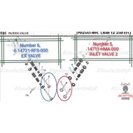ORIGINAL SYM T2 / Symphony 250i EXHAUST VALVE (14721-RFS-000) / INLET VALVE 2 (14711-HMA-000)