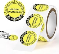 Dguv V3 Test Badges 20 mm Test Badge Test Seal Electrical Appliances Yellow Next Test Date Punching 