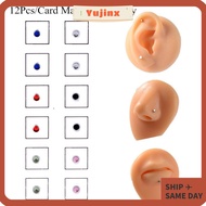 YUJINX 12pcs/Card Magnet Earring Magnetic Jewelry Fashion Nose Ring