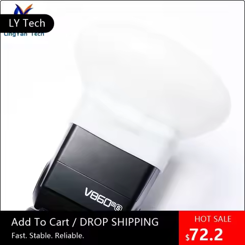 Universal Silicone Softbox Diffuser Ball for Godox V860 V850 TT685 TT600 MF12 Yongnuo Speedlite Flas