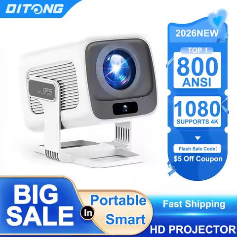 DITONG X3 Plus Mini LED Projector 4K Android 1080P Full HD Home Theater Video Projector for Movies U