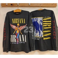 [23] NIRVANA IN UTERO TOUR 94 Bio Washed long Sleeve vintage shirt Rock Band