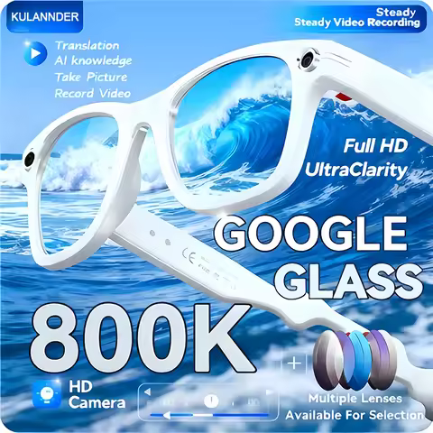 800W With Camera Smart Glasses Woman Video Recording AI Photo Recognition Eyewear Earphone Call Tran