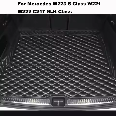 High Quality Artificial Leather Car Trunk Mat for Mercedes W223 S Class W221 W222 C217 SLK Class Car