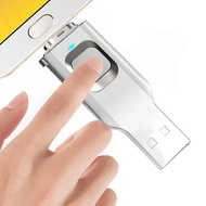 Fingerprint Flash Drive Metal OTG Pendrive USB3.0 Type C for Laptop Phone Lock Thumbdrive Jump USB D