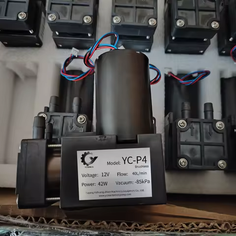 -85Kpa 40L/min 42W YC-P4 Brushless DC Diaphgram Vacuum Pump High Negative Pressure Air Suction Pump