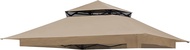 JANCANOPY Khaki Gazebo Cover Compatible with ABC, Master, B01N413ZYI,B0899HY4YW,B082H8N56R, B09JYL85