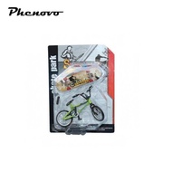 [Phenovo] Blister Card Toy Set BMX-Style Miniature Alloy Cycle Finger Skateboard Toy Realistic Model
