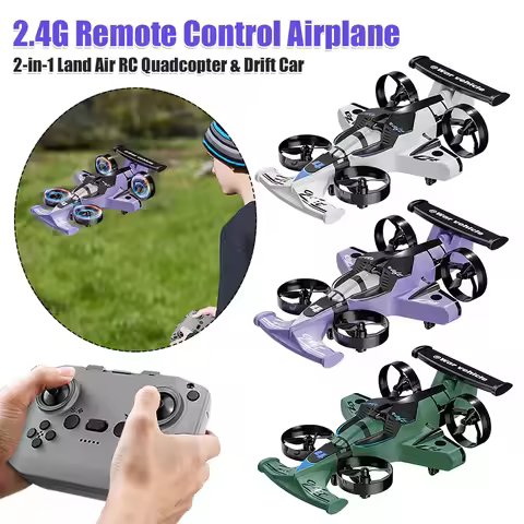 Land Air RC Quadcopter & Drift Car Headless Mode 360 Flips RC Plane Drone Birthday Gifts for Adults 