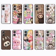 Soft black phone case for Vivo Y03 Y30T Y18 Y18S Y18E T3 Z9 lite Y37M Labubu caseg