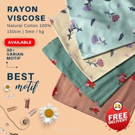 Kain Rayon Viscose Motif Katun Premium