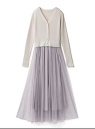日本GRL 紫色紗裙洋裝