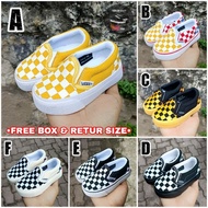 Vans Checkerboard Slip On Shoes For Children Vans Chess Shoes For Boys And Girls(PREMIUM)