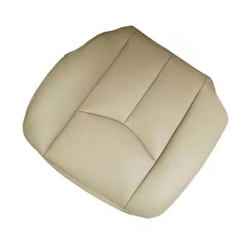 Beige Car Front Driver Side Bottom Seat Cover PU Leather Fit for GMC Sierra Chevrolet Silverado Aval