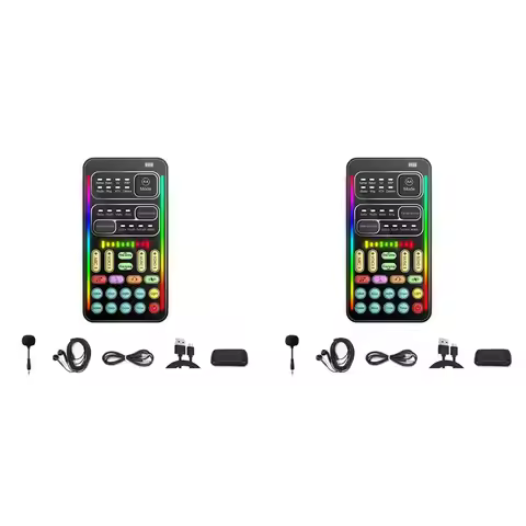 Classic-2X I9 Voice Changer Full Kit Multiple Audio Effect Bluetooth Live Sound Cards Ultra-Thin Liv