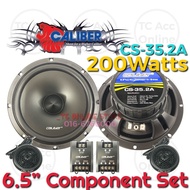 CALIBER 6.5" Mid-Bass Crossover Tweeter Component Set Car Speaker CS-35.2A For Front and Rear Door