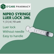 NIPRO SYRINGE 3ML SYRINGE WITHOUT NEEDLE | PICAGARI | FEEDING SYRINGE | SINGLE USE | LUER LOCK