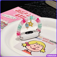 Dây đeo bằng chất liệu TPU đàn hồi dây đeo cho Smartwatch Xiaomi Mi Band 10 9 8 scrunchie vành đai d