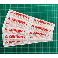 Sticker Coution Surat Beranak Rays -
