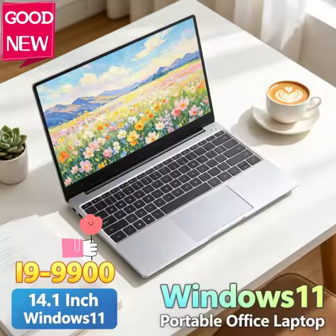 Powerful Dual Chip 14.1 Inch Portable Laptop 2026 Win11 I7-8650U I9-9900 2TB SSD Study Business Note