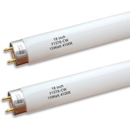 2Pack F15W-T8-CW Cool White 15 Watt Fluorescent Bulb,F15T8/CW 4100K Linear Light,T8 Tube for RV, Pla