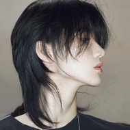 Pria rambut wig Rambut alami datang Mullet Kepala rambut palsu cowok keren wig rambut pria mullet ra