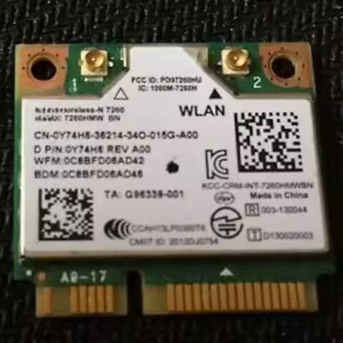 Wireless Adapter Card for Intel N 7260HMW 7260 BN Wifi Bluetooth 4.0 mini pcie Card intel Dell 0y74h