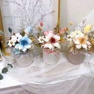 滿開小百合 牛奶瓶桌花 永生花 開幕花禮 送禮 附盒