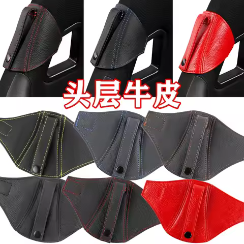Genuine Leather Car Bucket Seat Belt Holder Protector Seatbelt Guide for BRIDE RECARO SPARCO OMP