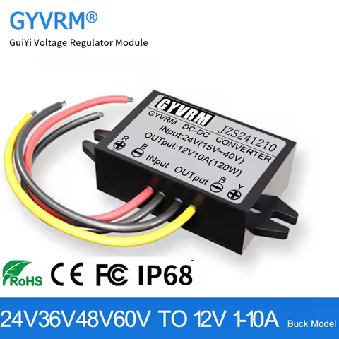 DC-DC Power Conventer 24V to 12V 1A 2A 3A 5A 6A 8A 10A Voltage Regulator Buck 24V 36V 48V 60V to 12V