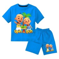 KATUN Boys' T-shirt set with upin ipin motif, ages 1-10 years, premium cotton material, DTF screen p