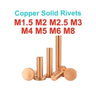 Copper countersunk head rivets GB869 percussion type flat head flat cone head solid rivets Copper d 