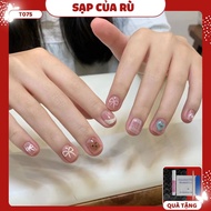 T075 Short fake nails set of 30 nails decorated with cute patterns cute fake nails y2k fake nails fo