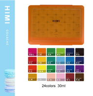 MIYA HIMI GOUACHE สีกวอช 18/24 สี 30ml ของ Jelly Cup Design สีน้ำ Watercolor ชุดระบายสี Gouache แท้จ