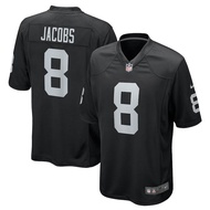 Nfl Rugby Jersey Oakland Raiders Raiders Rugby Jersey No. 8 Josh Jacobs Jersey Sportswear Jersey