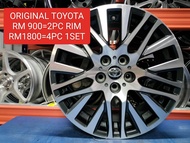 USED SPORT RIM 18 INCH ORIGINAL TOYOTA VELLFIRE ALPHARD RM1800 4PC RIM HARGA 1SET