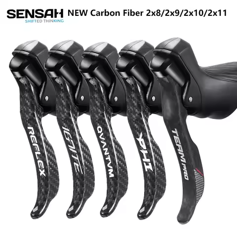 SENSAH carbon fibre Road Bike Shifter 2x7 2x8 2x9 2x10 Speed bicycle Brake Lever for Tourneg Tiagra 