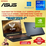 #AT381 Used ASUS TUF FX506L Gaming Laptop I5-10300H 8GB DDR4 512SSD Nvidia GTX1650Ti GTX 1650 Ti 4G 
