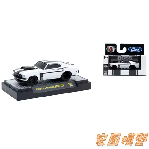 M2 Machines 1:64 1969 Ford Mustang BOSS 429 diecast alloy car model Children's toys and gifts