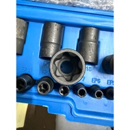 15pcs External Torx Plus Socket Set EP4 EP5 EP6 EP7 EP8 EP10 EP11 EP12 EP14 EP16 EP18 EP20 EP22 EP24