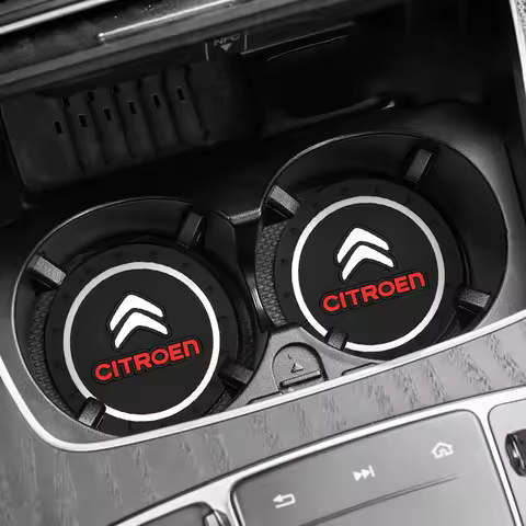 2Pcs Car Coasters Silicone Water Cup Holder Mat For Citroen C4 C3 C2 C1 DS3 Berlingo Xsara Car Inter
