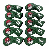 Golf Iron Cover Embroidered Golf Club Cover High Quality PU Golf Cap Cover Iron Cover