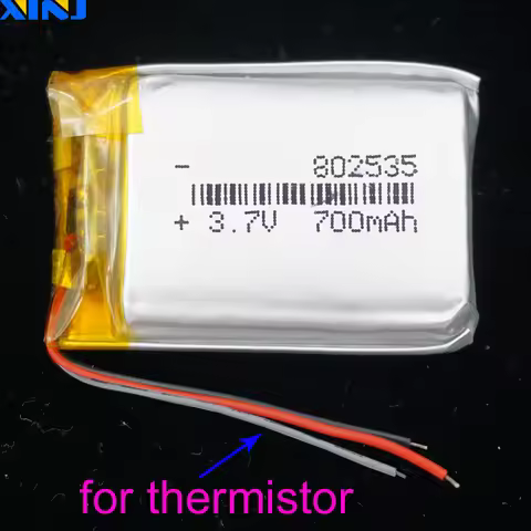 3.7V 700 mAh 802535 Thermistor 3 Wires Li-Polymer Li Lithium Lipo Battery For GPS Sat Nav MP4 Drivin