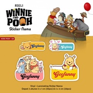 Pooh Waterproof Name Sticker