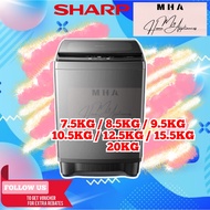 Sharp Washing Machine 7.5KG / 8.5KG / 9.5KG / 10.5KG/ 12.5KG / 15.5KG / 20KG Sharp Mesin Basuh