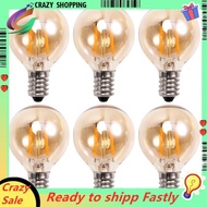 6Pcs 1.5W LED G40 Replacement Bulb 220V Retro Globe Gold Dimmable Bulb for Indoor/Outdoor String Lig