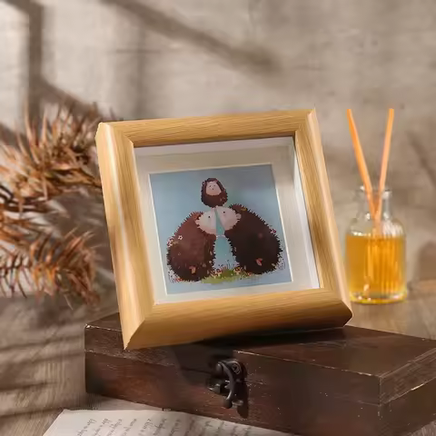 1PCS 1.5cm Hollow Photo Frame, 4/6/8 Inches Square Mini Photo Frame, Square DIY Specimen Framed Moun