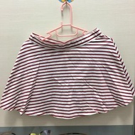 （八成新）lativ紅色條紋褲裙