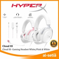 HYPER-X CLOUD III Gaming Headset Surround Sound Comfort Design Noise Cancelling mic White Pink | Whi