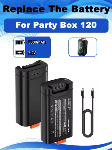 1pcs 7.2V 5000mAh Replacement Battery For JBL PartyBox Club 120 Bluetooth Speaker FG2CELL21700 Batte